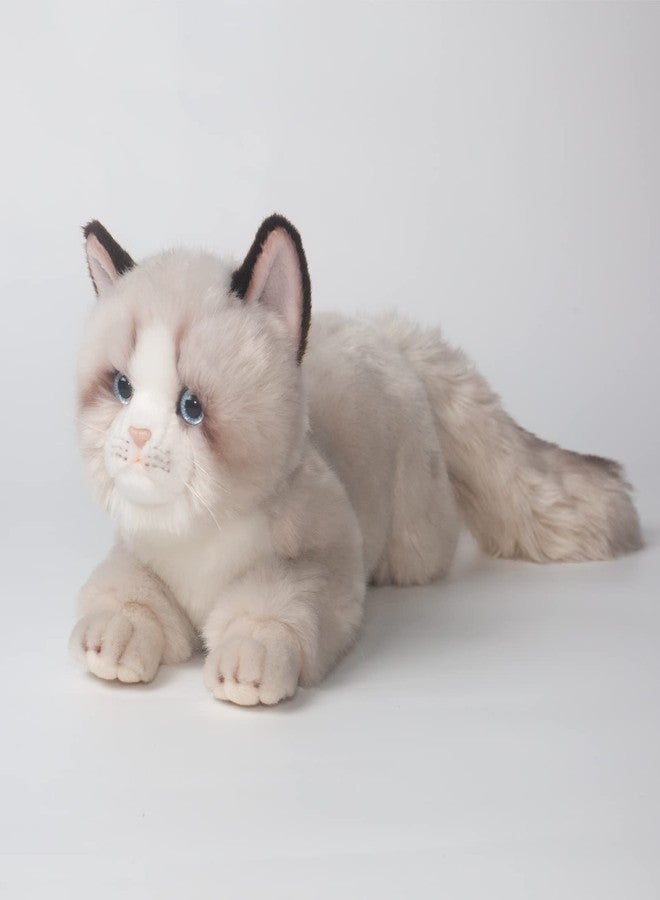 CU-MATE 20 Inch Gray Ragdoll Cat Stuffed Animal Toys Dolls,Cute Handmade Plush Toy Ann Baker Cat Birthday Gifts Present for Boys and Girls - Image 1